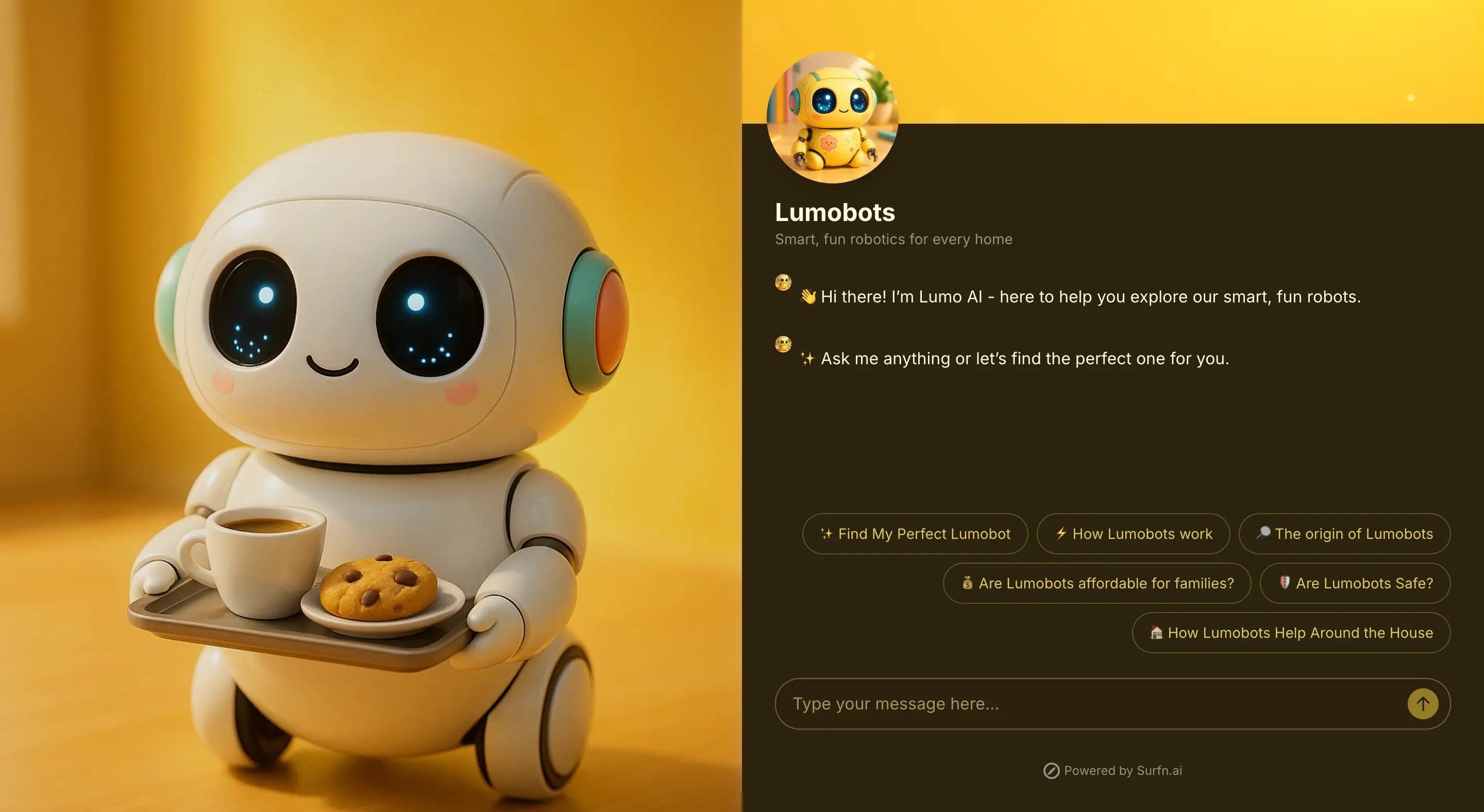 Robotics AI agent landing page website with ChatGPT, Gemini, Claude AI models